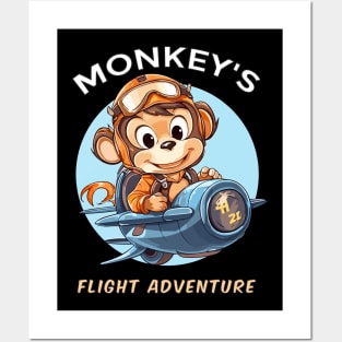 Monkey Flight Adventure Posters and Art